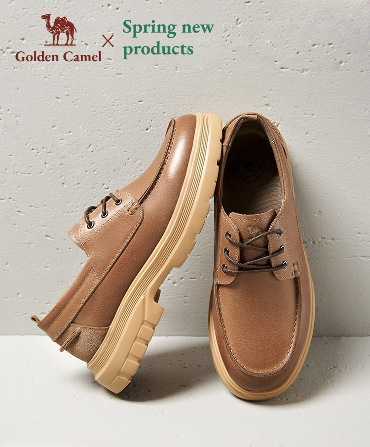 Leatherwork Designs - Golden Camel Men's Shoes 2026 Spring