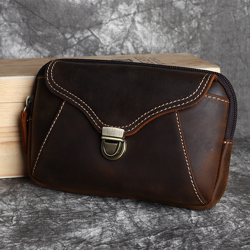 Men's leather waist bag, men's - огляд і ціна Leatherwork Designs