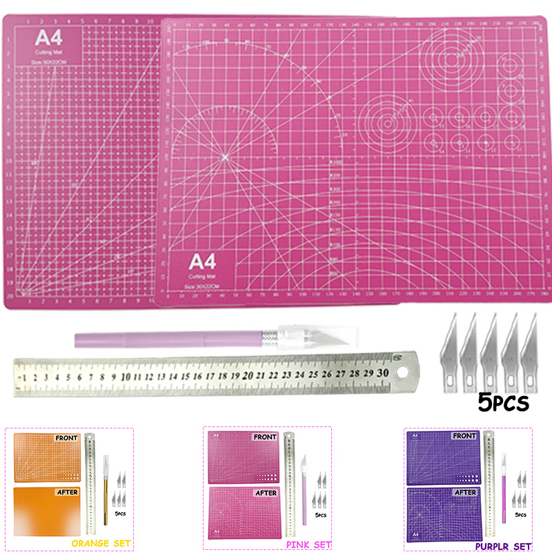 A4 Pvc Hand Cutting Mat Set, A - огляд і ціна Leatherwork Ruler