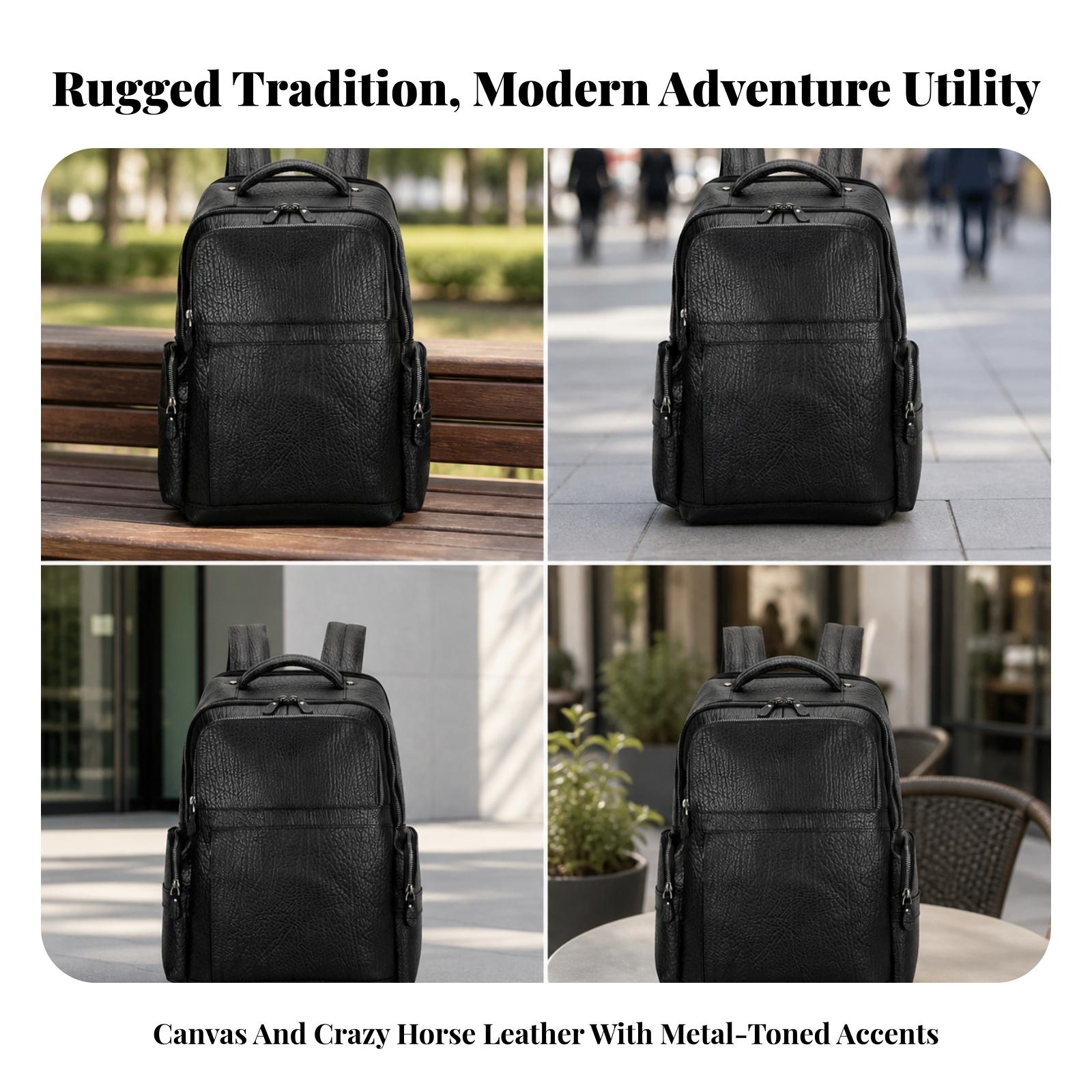 Cowhide Leather Travel Rucksac - огляд і ціна Leather Work Rucksack