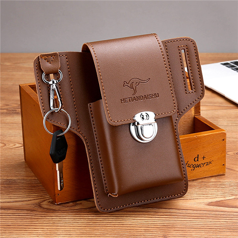 Phone Belt Bag For Men Bags Ce - огляд і ціна Leatherwork Fasteners
