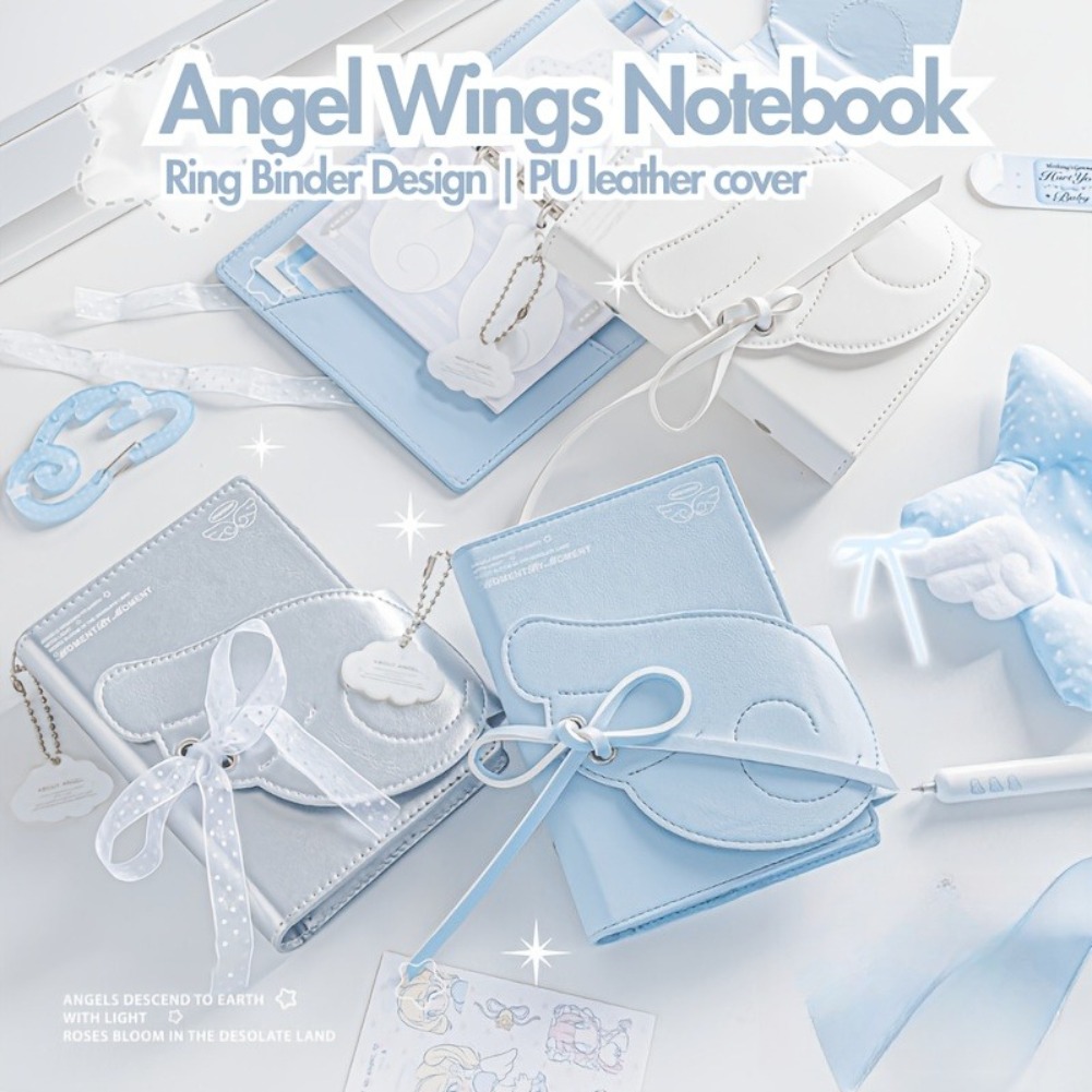 Kawaii Angel Wings Notebook A7 - огляд і ціна Leather Work Notebook