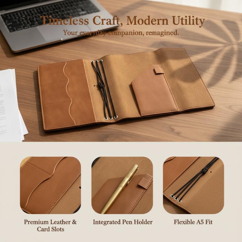 @*Refillable Crazy Horse Leath - огляд і ціна Leather Work Notebook