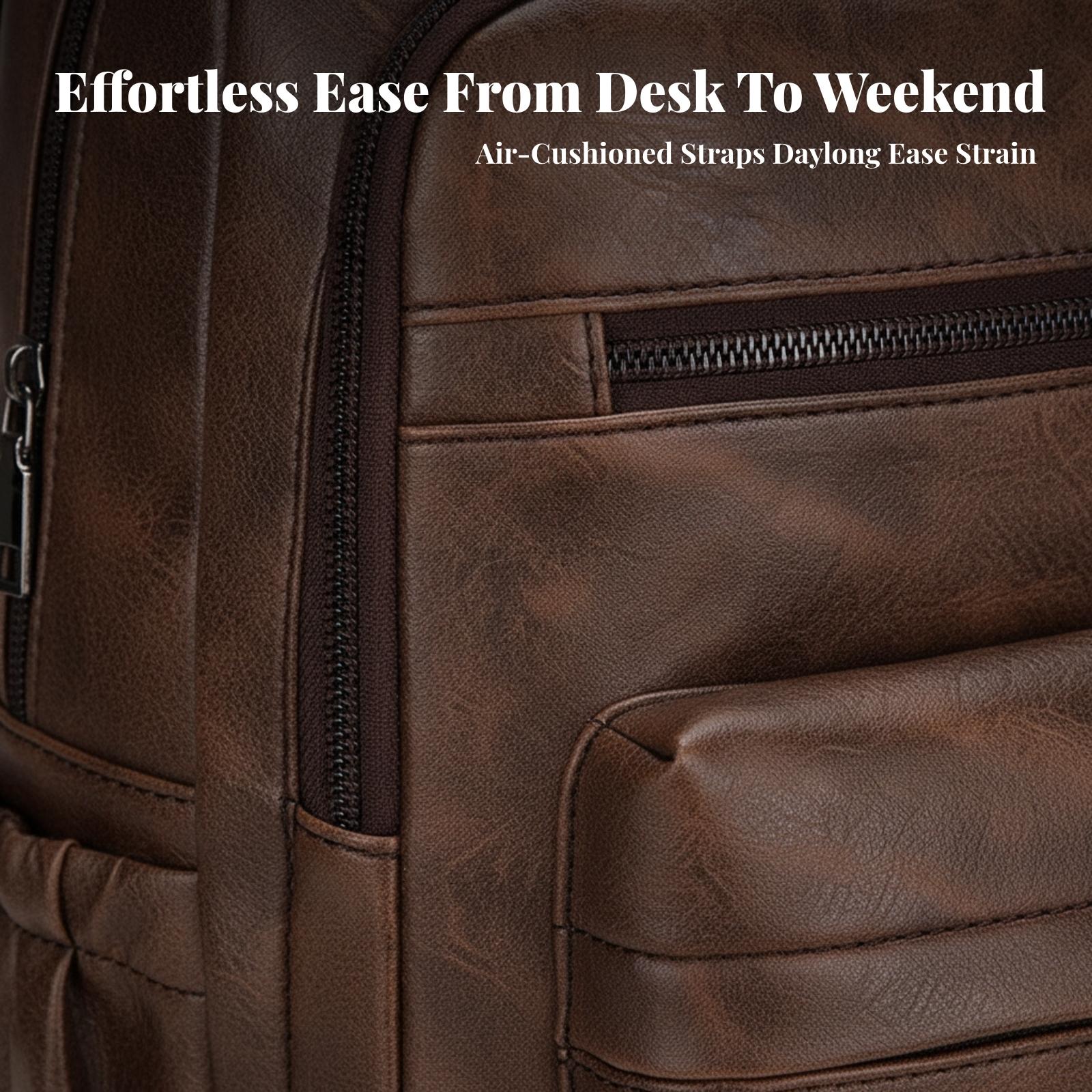 Waterproof Men Rucksack with L - огляд і ціна Leather Work Rucksack