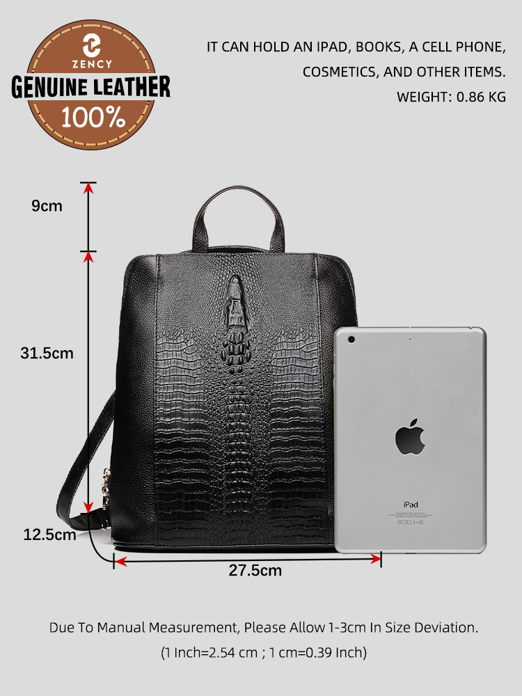 Zency Women's Crocodile Leathe - огляд і ціна Leather Work Notebook